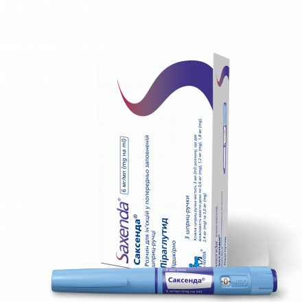 Саксенда раствор для инъекций, 6 мг/мл, по 3 мл в шприц-ручках, 3 шт.