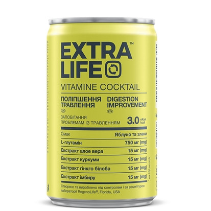 Вітамінний коктейль Екстра Лайф &amp;quot;Поліпшення Травлення&amp;quot; 150мл