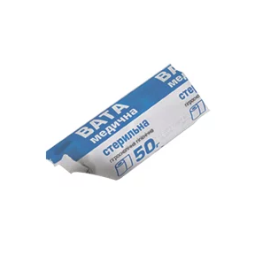 Вата 50 г рулон стерильна ТМ "ЮРІЯ-ФАРМ" (Укрмедтекстиль)