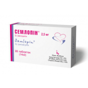 Семлопін таблетки по 2,5 мг, 28 шт.