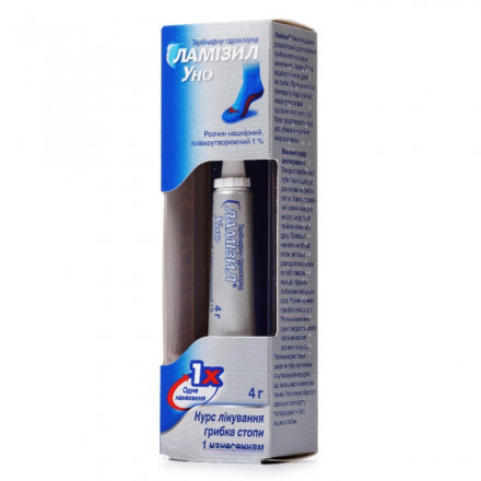 Ламізил Уно розчин нашкірний від грибка стопи 1%, 4 г