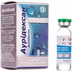 Ауридексан капли 0,5 мг/мл, 5 мл