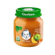 Фруктове пюре Gerber Яблуко, абрикос, банан, 130 г