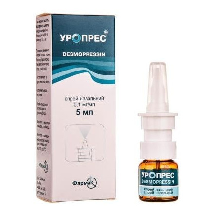 Уропрес спрей назальний 0,1 мг/мл, в флаконі по 5 мл