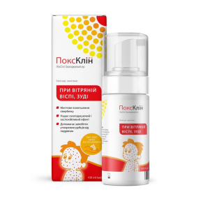 ПоксКлін мус охолоджуючий медичний протисвербіжний, 100 мл у флак. з дозат.