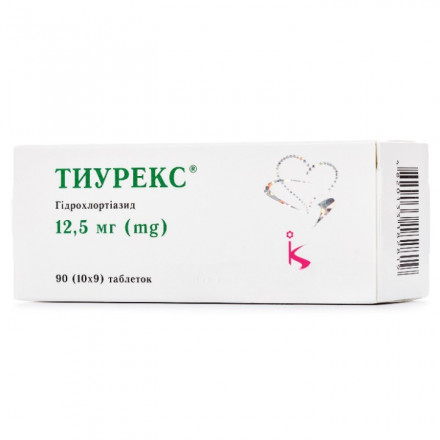 Тиурекс таблетки по 12,5 мг, 90 шт.