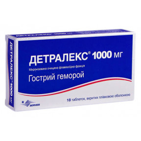 Детралекс таблетки по 1000 мг, 18 шт.