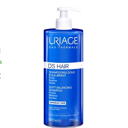 Шампунь Uriage DS Hair м'який балансуючий для волосся, 500 мл