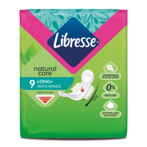 Libresse Natural Care Ultra Clip Super прокладки з екстрактом ромашки та алое віра, 9 шт.