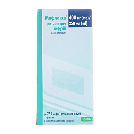 Мофлакса р-н д/інф.400мг/250мл фл.250мл №1