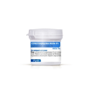 Стрептоцидова мазь 5% 25 г конт