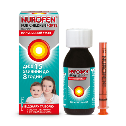Нурофен Форте д/діт.сусп. 200мг/5мл полун.100мл