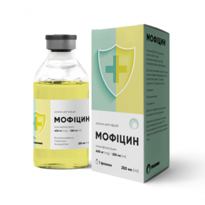 Мофіцин розчин д/інф. 400мг/250мл. по 250мл. у флак.