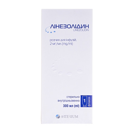 Лінезолідин р-р д/инф. 2мг/мл 300мл