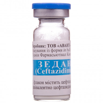 Зедан порошок для розчину для ін'єкцій по 1000 мг у флаконі
