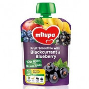 Мілупа пюре фруктове ПАУЧ Яблуко,Банан,Смор.Чорниця 80Г, від 6 міс /5150