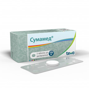 Сумамед диспергируемые таблетки 1000 мг, 3 шт.