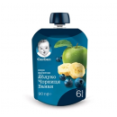 Фруктове пюре Gerber Яблуко, чорниця, банан, 90 г