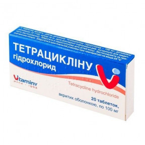 Тетрациклін таблетки 0.1г N20