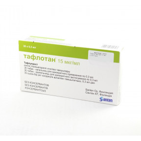 Тафлотан краплі очні 0,3 мл, 30 шт.
