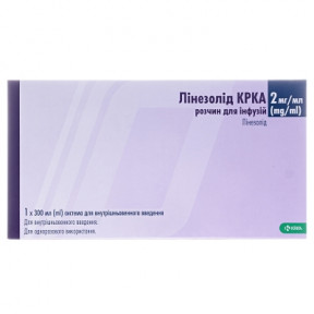 Лінезолід КРКА р-н д/інф.2мг/мл для в/в 300мл №1