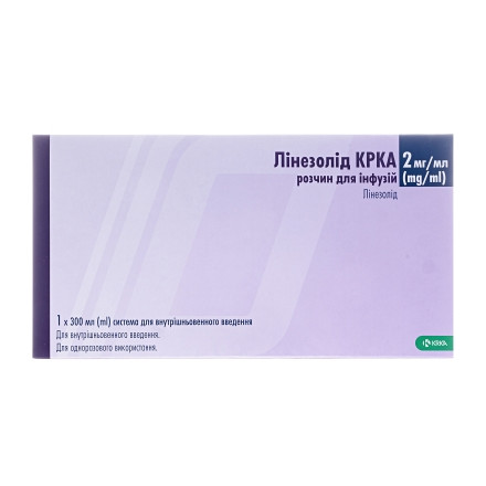 Лінезолід КРКА р-н д/інф.2мг/мл для в/в 300мл №1