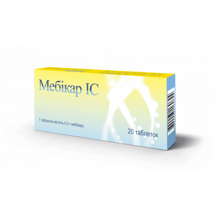 Мебікар IC таблетки по 0,3 г, 20 шт.