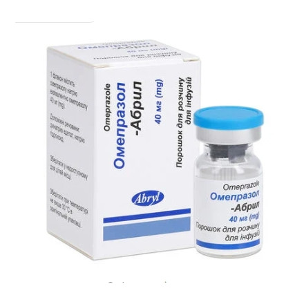 Омепразол-Абрил пор. д/р-ну д/ін. 40мг фл. №1