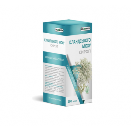 Ісландського моху Dr. Bauer сироп по 200 мл у флак.