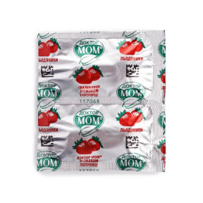 Доктор МОМ леденцы для горла с клубничным вкусом, 20 шт.