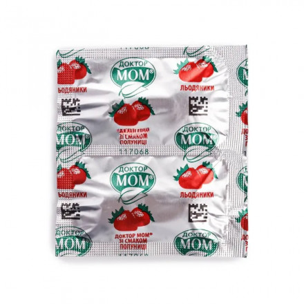 Доктор МОМ леденцы для горла с клубничным вкусом, 20 шт.