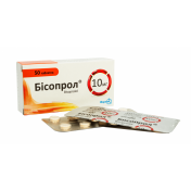 Бісопрол таблетки по 10 мг, 50 шт.