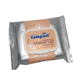 Серветки вологі 25шт мейк-ап з клап. ультракомпакт