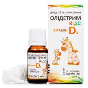 Олідетрим Кідс краплі оральні з вітаміном Д3 по 600 МО, 10 мл