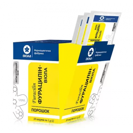Фурацилин-Виола порошок антисептический по 1 г, 10 шт.