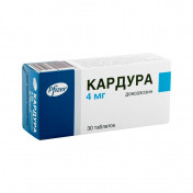 Кардура таблетки по 4 мг, 30 шт.