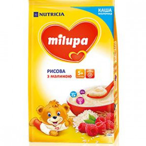 Мілупа каша мол.210г рис. з малиною /0065