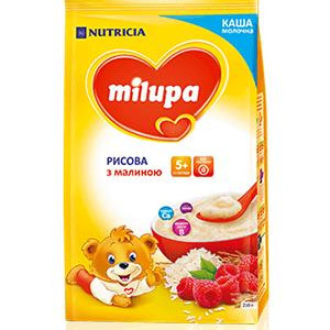 Мілупа каша мол.210г рис. з малиною /0065