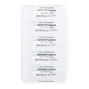 Парацетамол супозиторії 330 мг №10 Монфарм